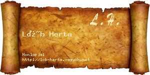 Löb Herta névjegykártya